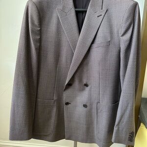 Express Men's Checkered Double Breasted Suit (2 PC)